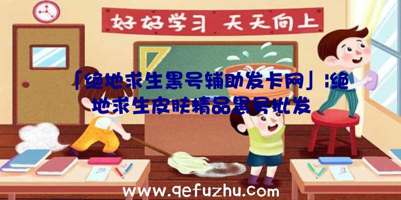 「绝地求生黑号辅助发卡网」|绝地求生皮肤精品黑号批发